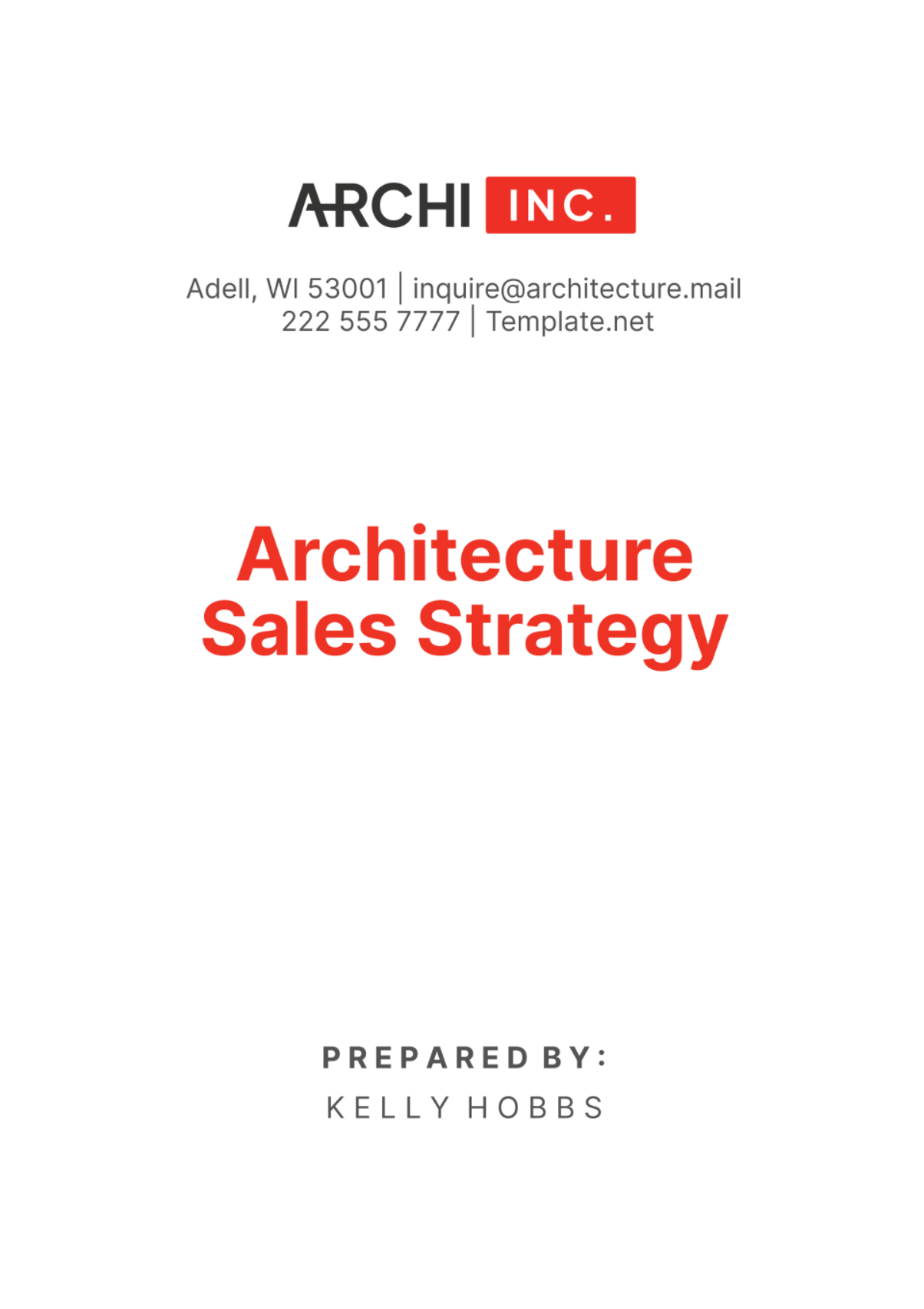 Free Architecture Sales Strategy Template to Edit Online