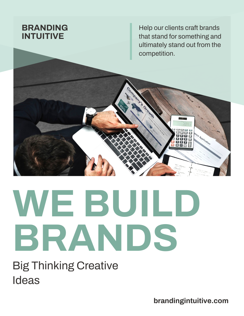 Free Branding Consultant Pamphlet Template to Edit Online