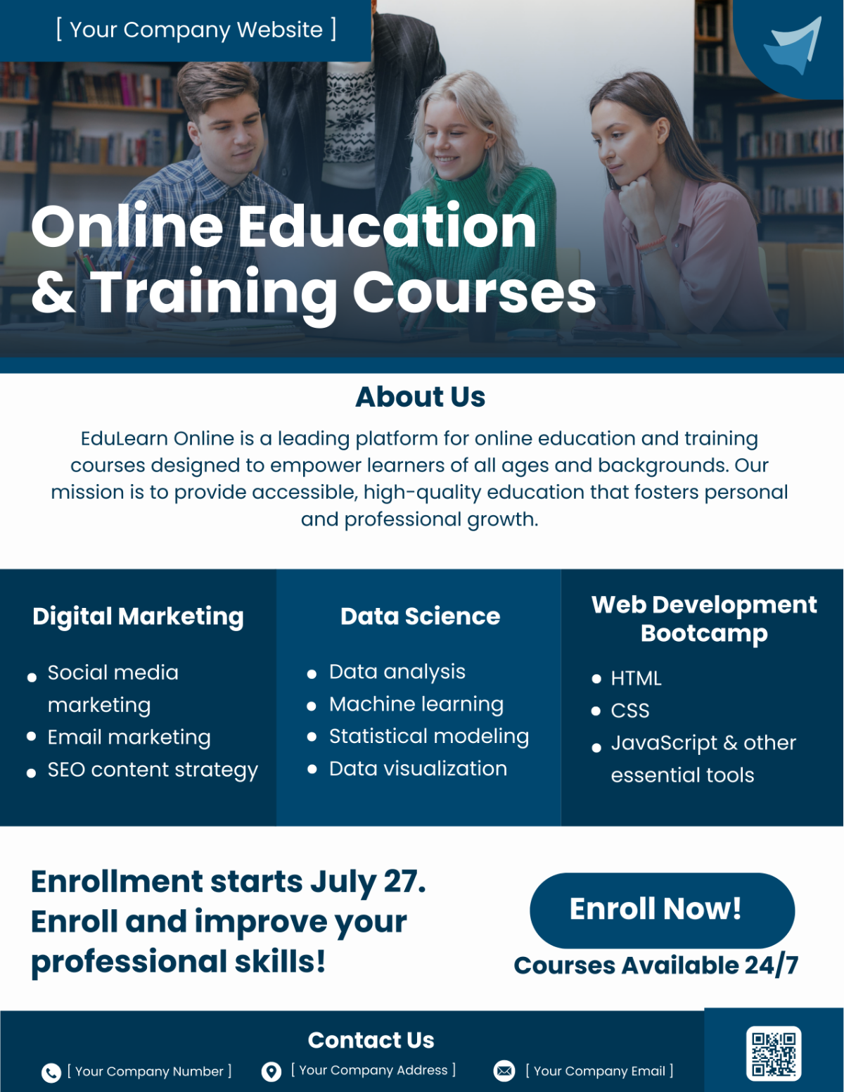 Free Education Training Flyer Template to Edit Online
