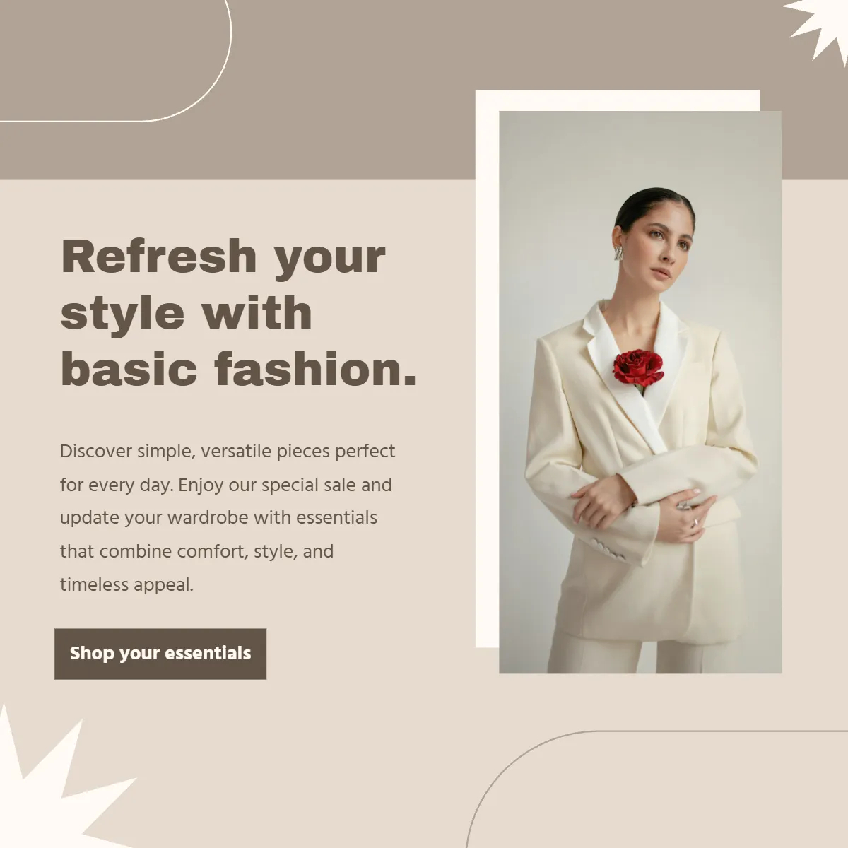 Free Basic Fashion Sale Facebook Post Template to Edit Online