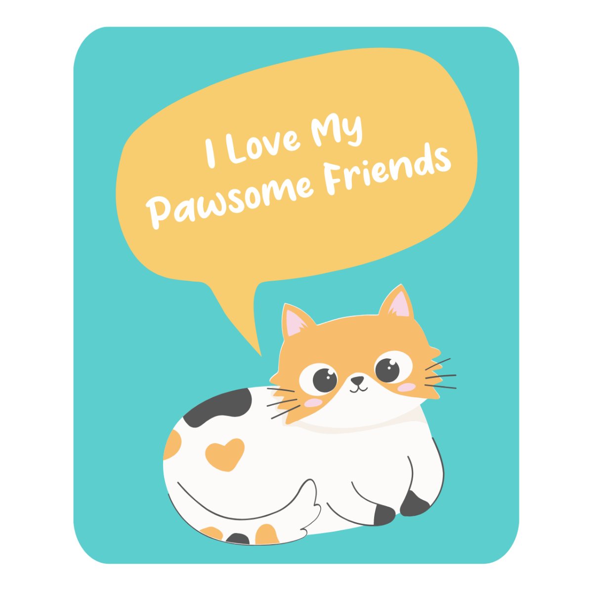 Cute Sticker Template