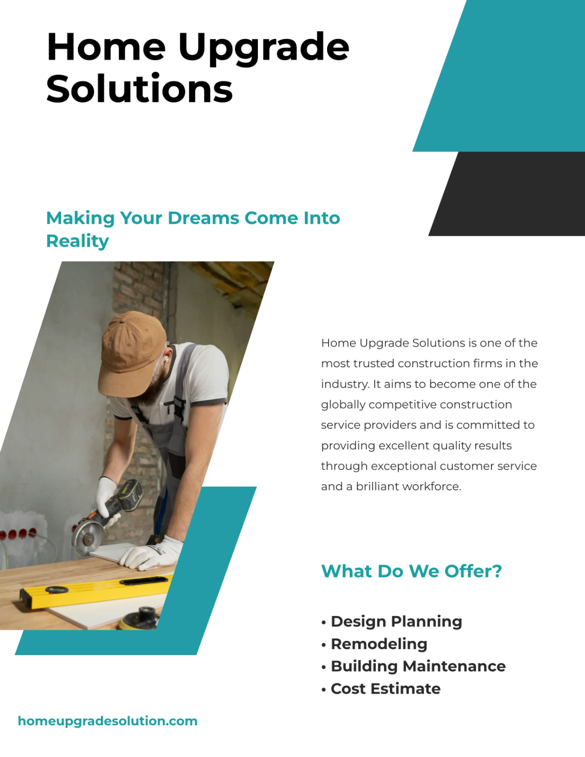 Creative Construction Leaflet Template
