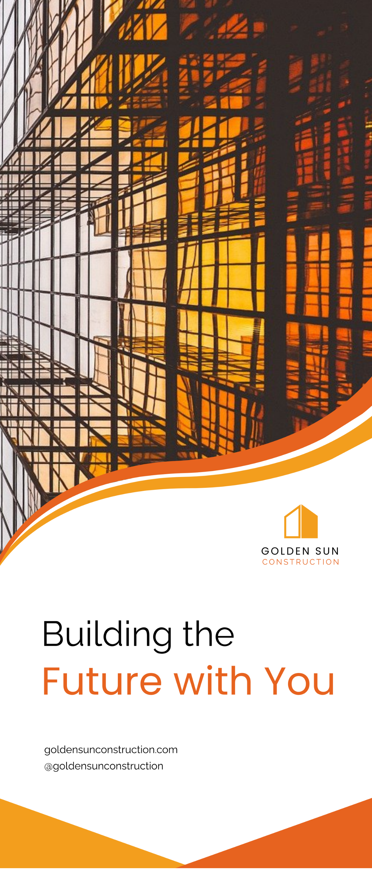 Modern Construction Roll-Up Banner Template