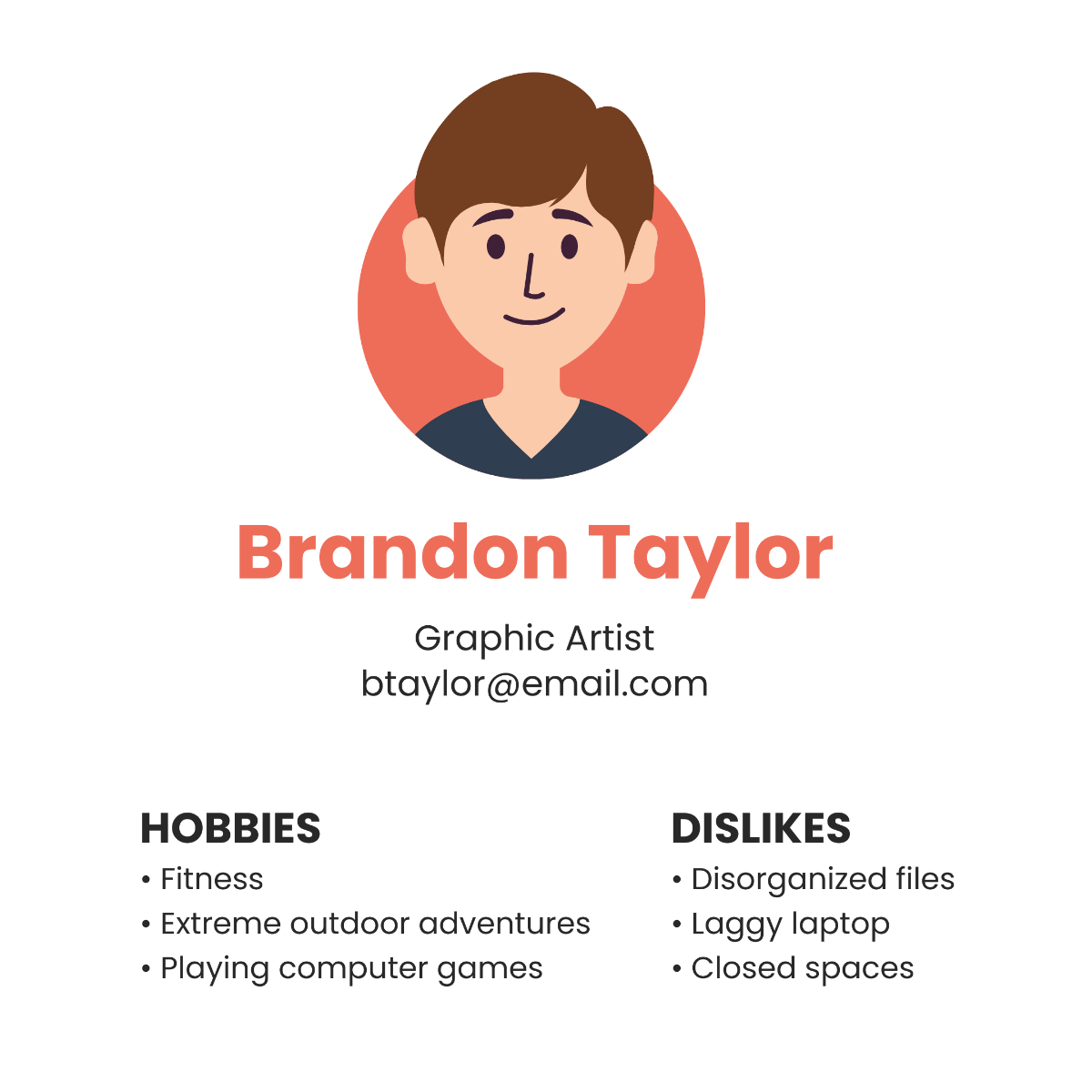 Male Avatar Template