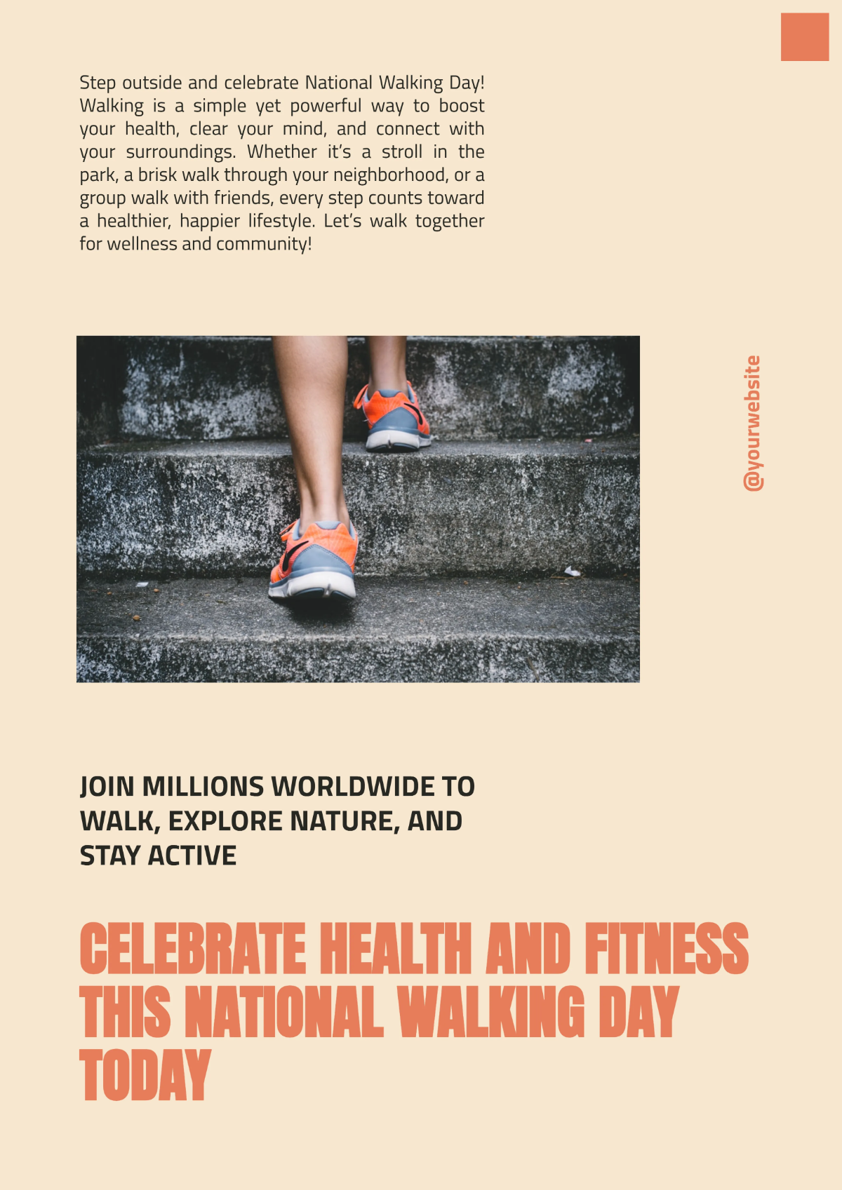 Free National Walking Day Poster Template to Edit Online Free National Walking Day Poster Template to Edit Online