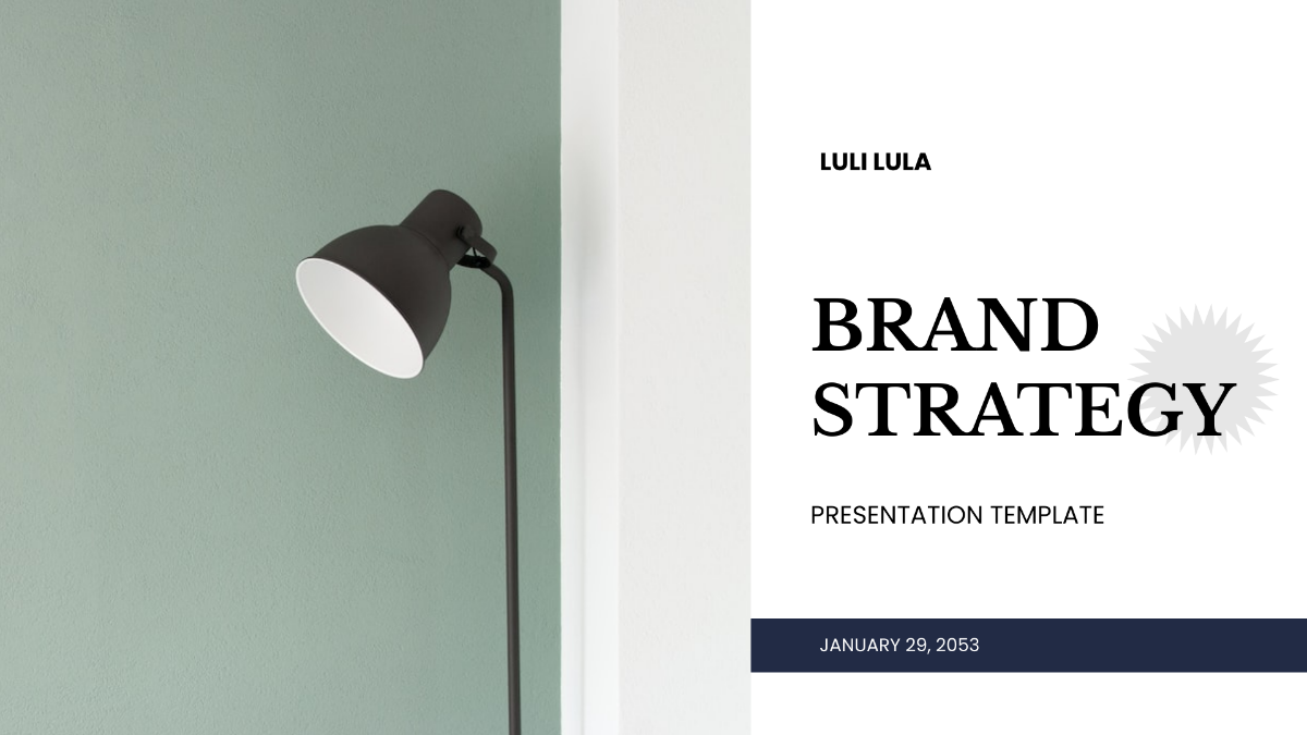 Free Brand Strategy Presentation Template to Edit Online