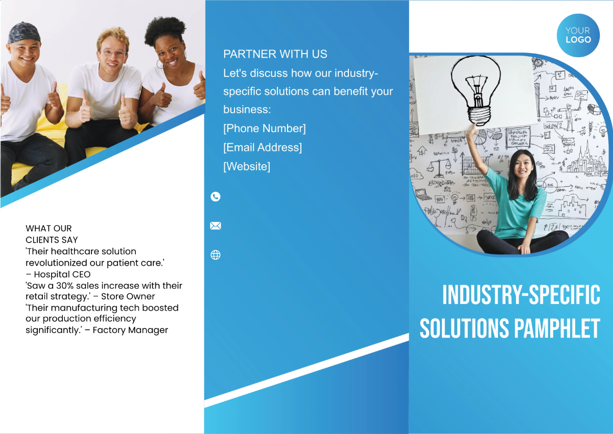 Free Industry-Specific Solutions Pamphlet Template to Edit Online