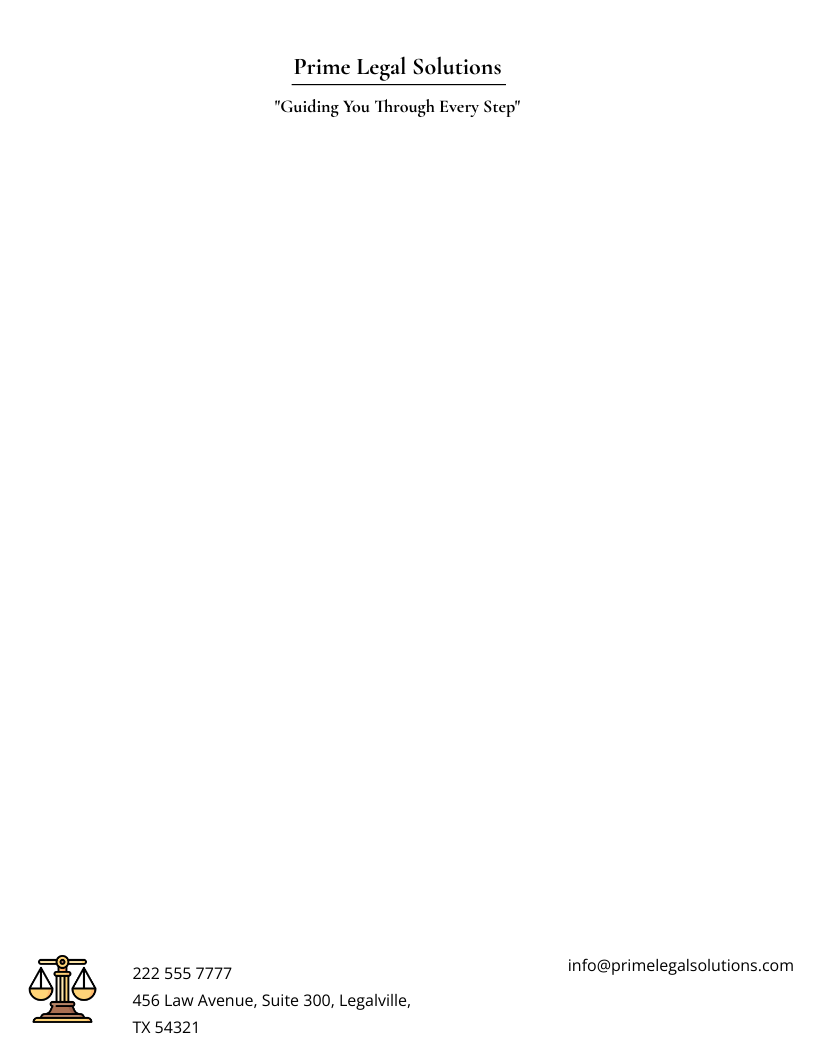 Free Legal Letterhead Template to Edit Online