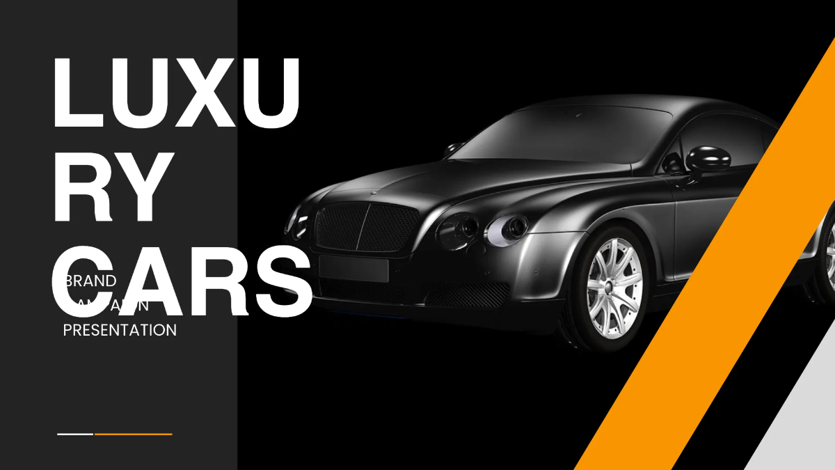 Free Luxury Cars Brand Campaign Presentation Template to Edit Online
