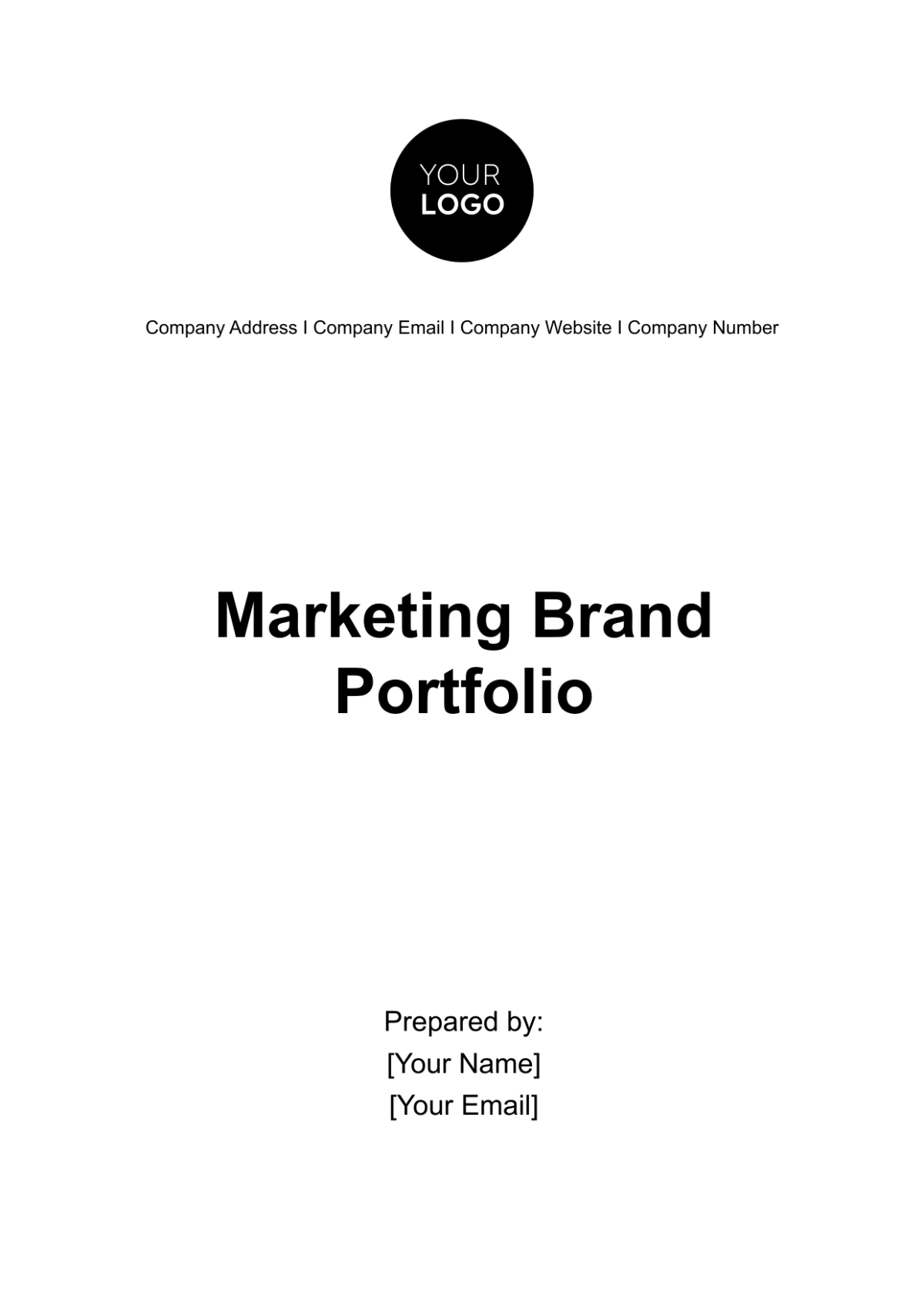 Free Marketing Brand Portfolio Template to Edit Online