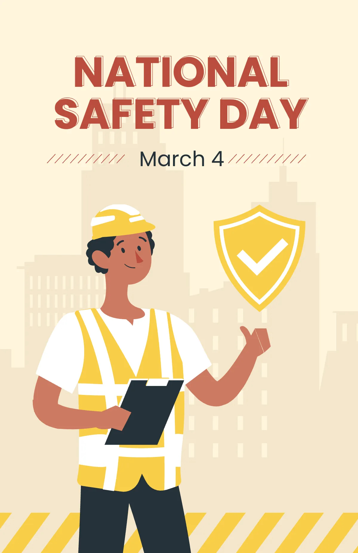 Free National Safety Day Poster Template to Edit Online Free National Safety Day Poster Template to Edit Online