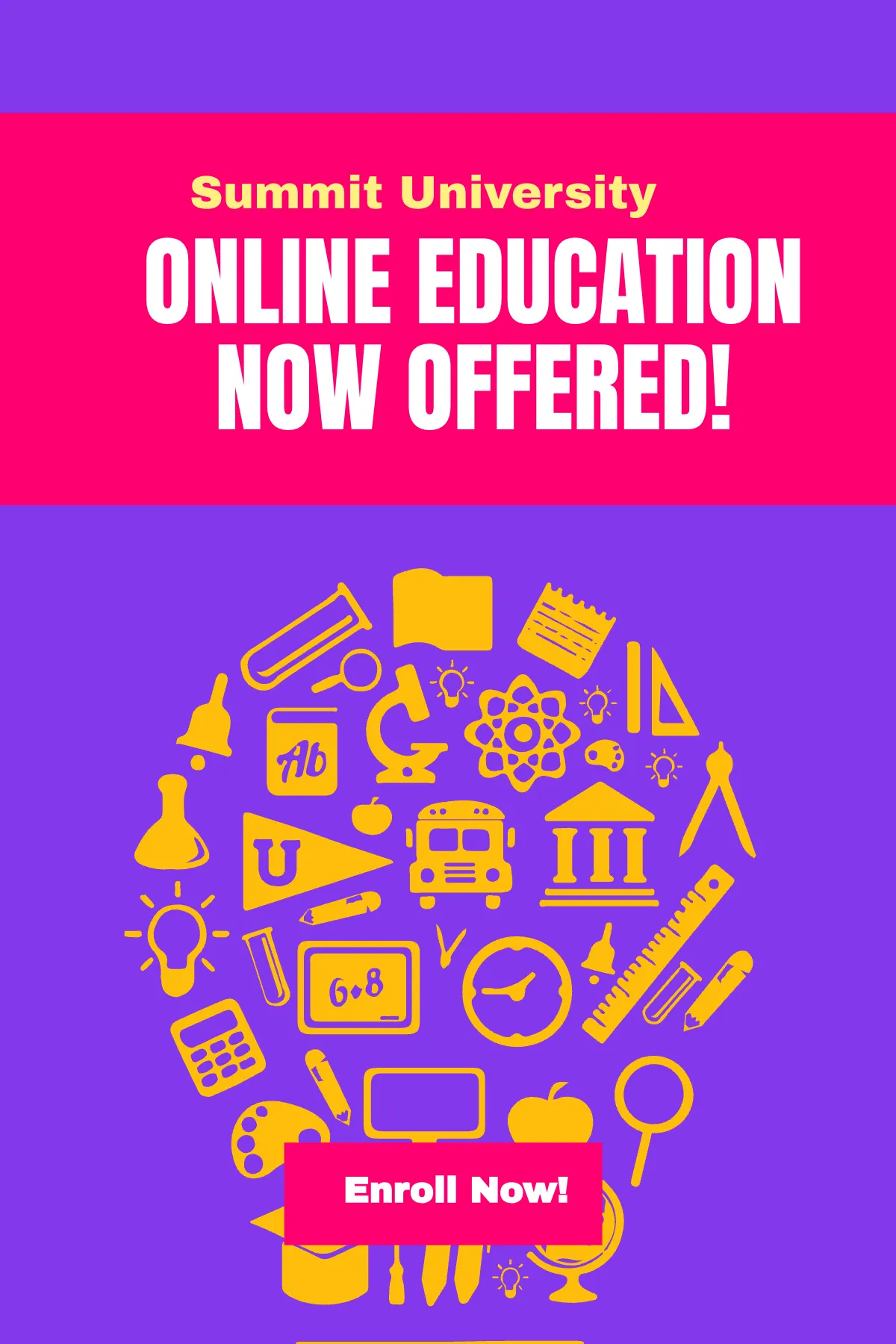 Free Online Education Pinterest Ad Template to Edit Online