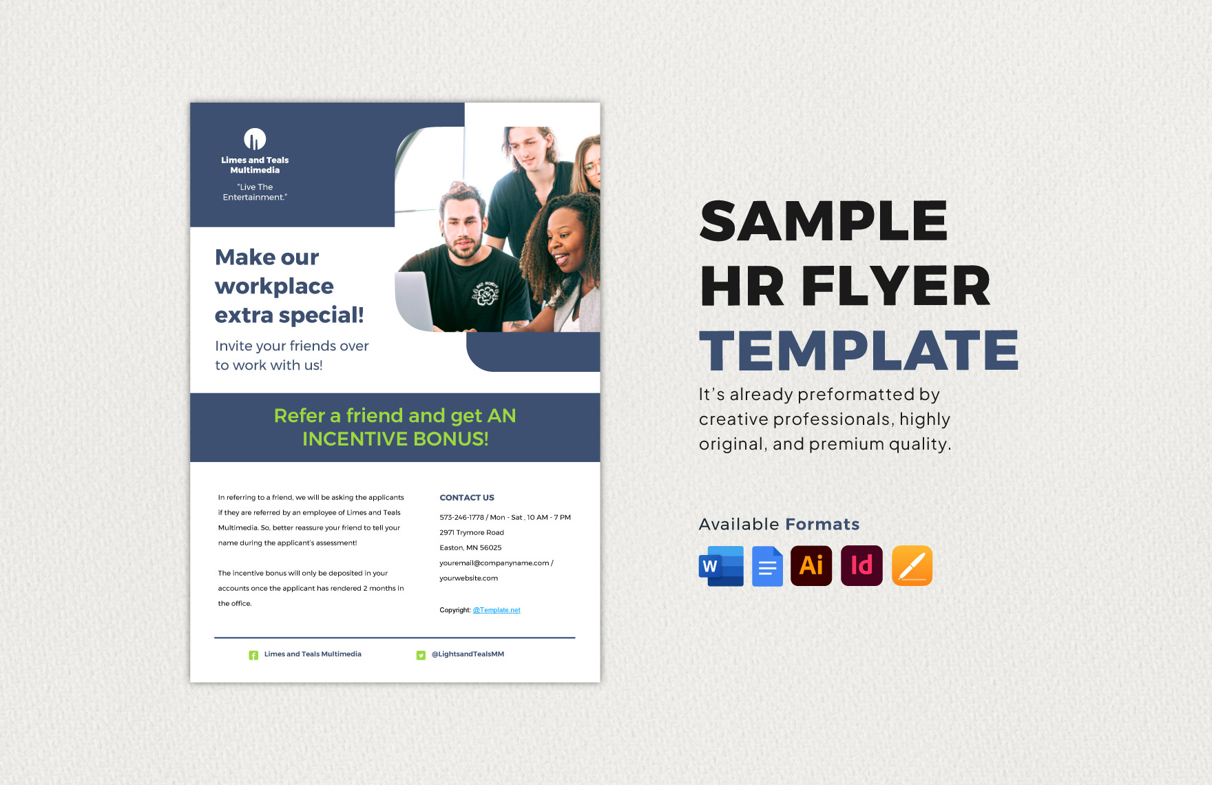 Sample HR Flyer Template in InDesign, Illustrator, Word, Pages, Google Docs - Download | Template.net Sample HR Flyer Template in InDesign, Illustrator, Word, Pages, Google Docs - Download | Template.net