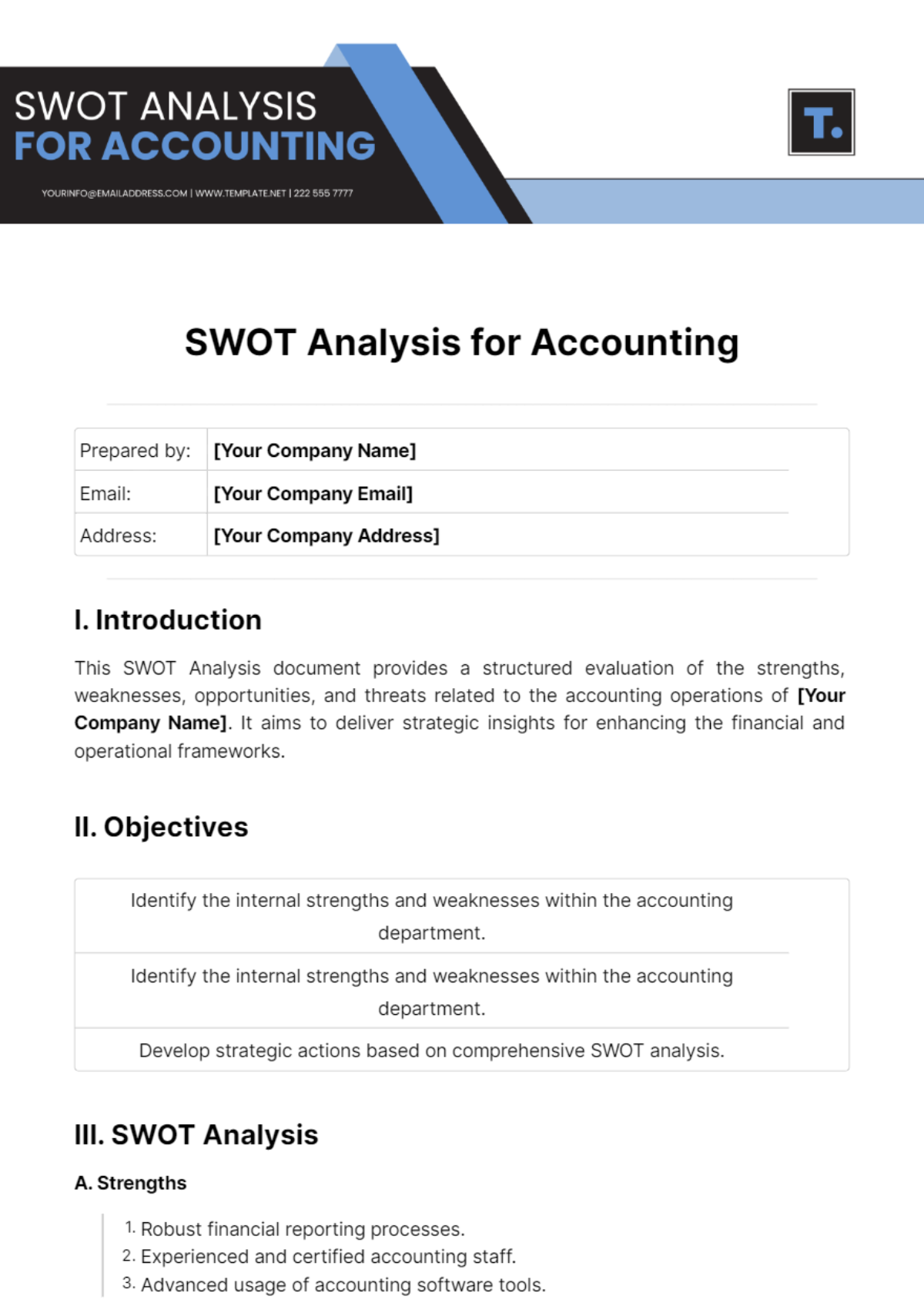 Free SWOT Analysis For Accounting Template to Edit Online Free SWOT Analysis For Accounting Template to Edit Online