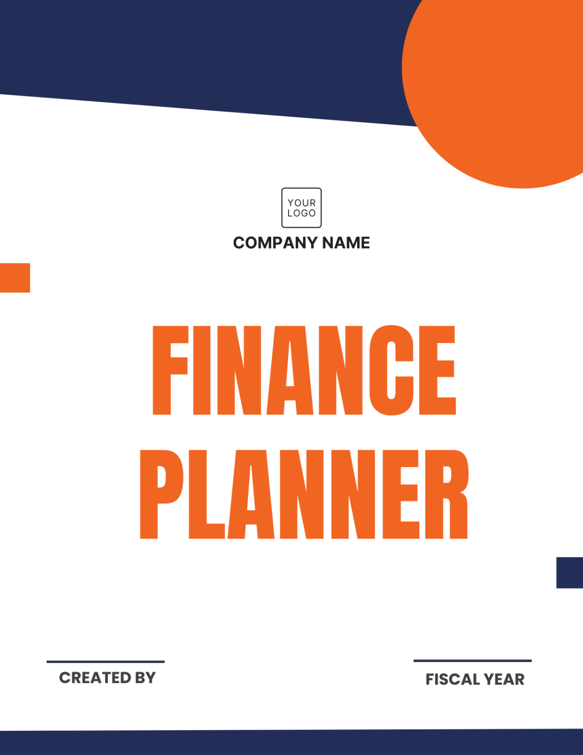 Free Accounting Finance Planner Template to Edit Online