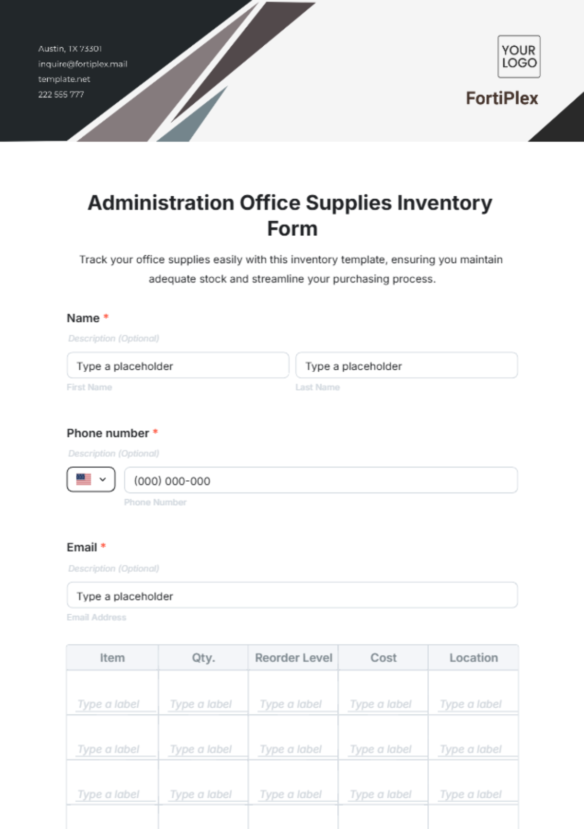 Free Administration Office Supplies Inventory Form Template to Edit Online Free Administration Office Supplies Inventory Form Template to Edit Online