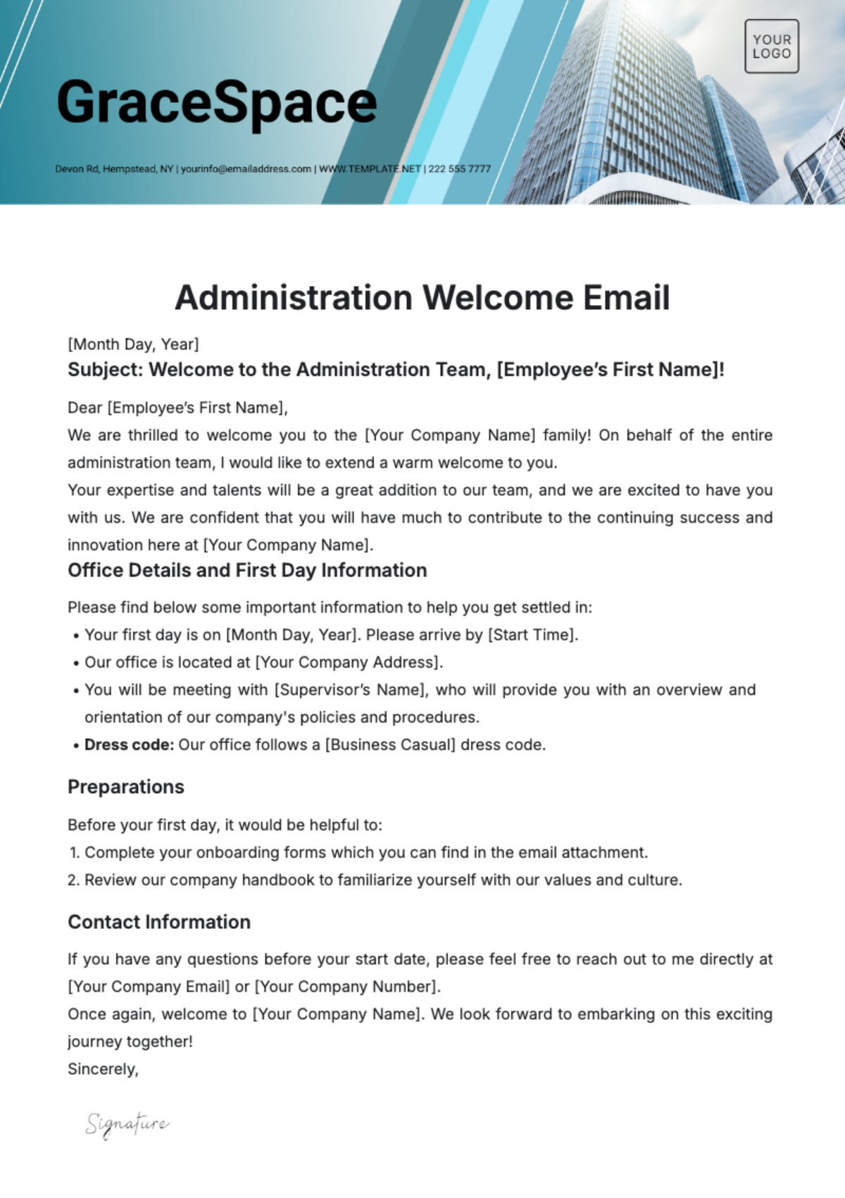 Free Administration Welcome Email Template to Edit Online Free Administration Welcome Email Template to Edit Online