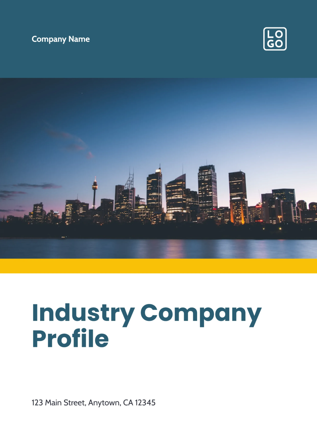 Free Bold Industry Company Profile Template