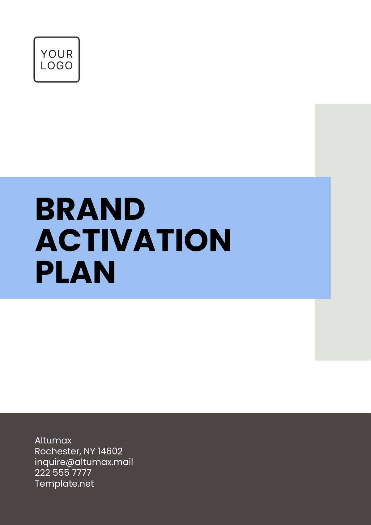 Free Brand Activation Plan Template to Edit Online