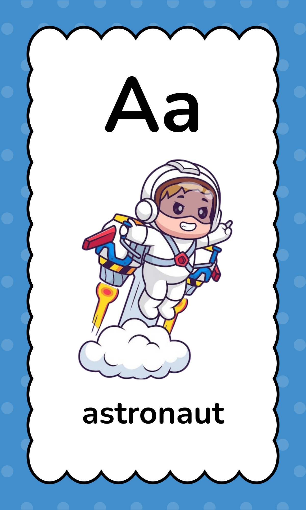 Cartoon Design Alphabet Flashcards Template