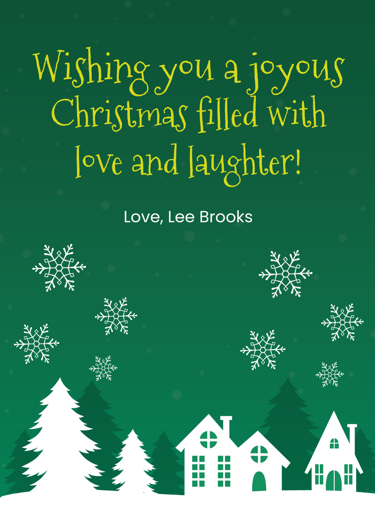 Christmas Wishes Template