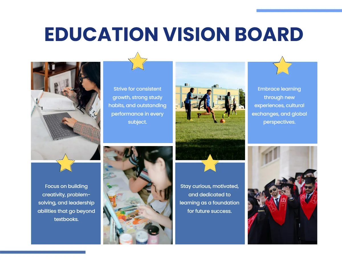 Free Education Vision Board Template to Edit Online