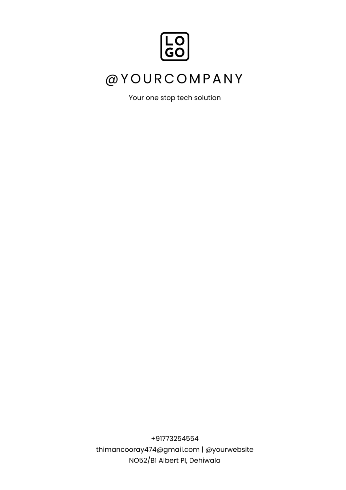 Event Letterhead Template