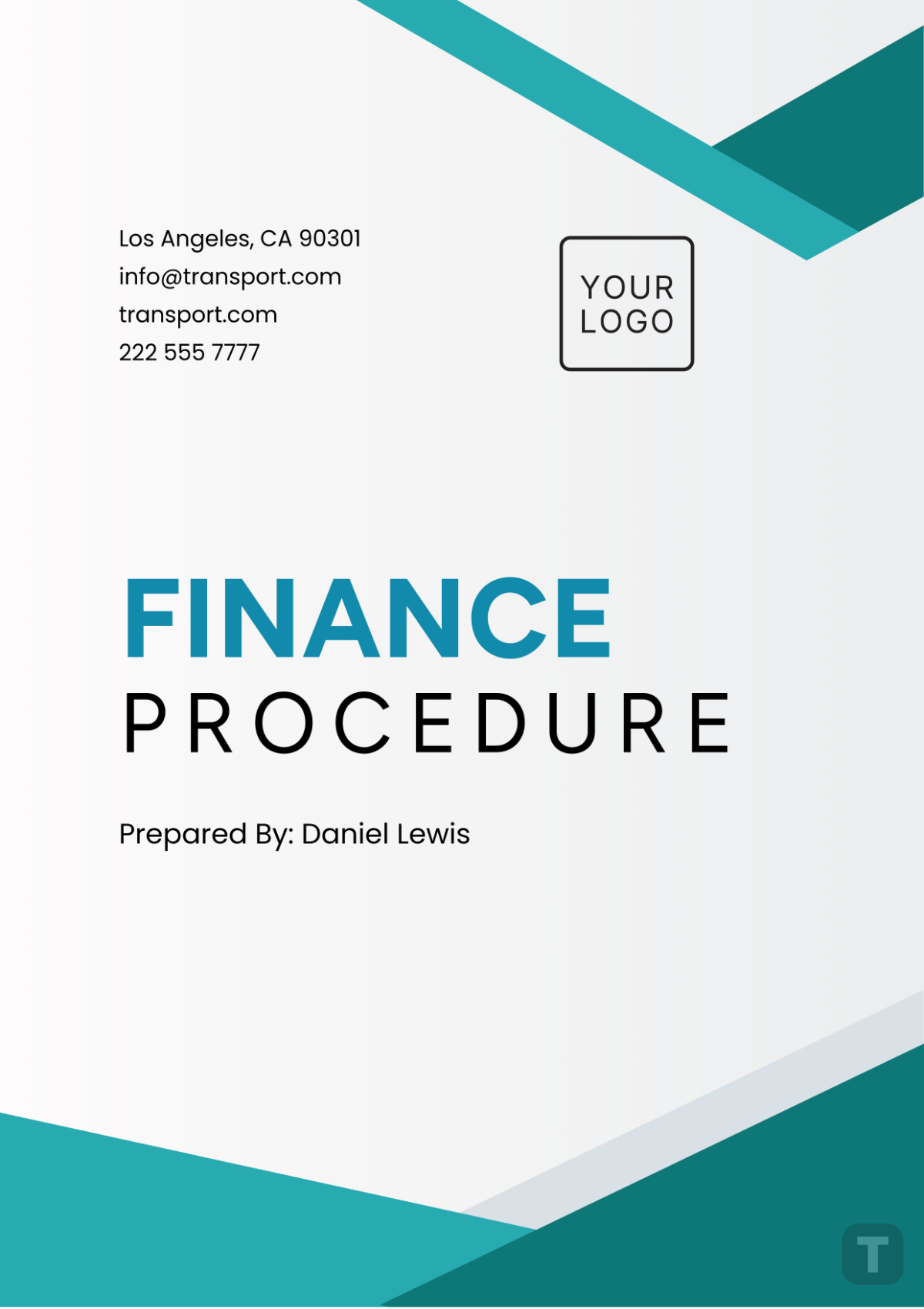 Free Finance Procedure Template to Edit Online