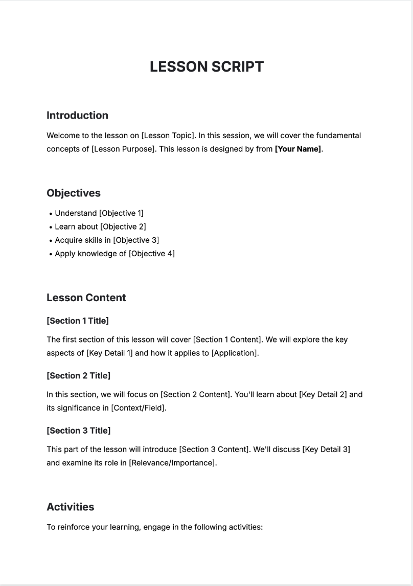 Free AI Lesson Script Generator, Free Lesson Script Maker Online Tool Free AI Lesson Script Generator, Free Lesson Script Maker Online Tool