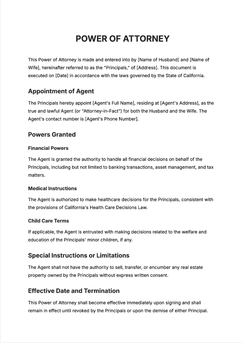 Free AI Power of Attorney Generator, Maker Online Tool Free AI Power of Attorney Generator, Maker Online Tool