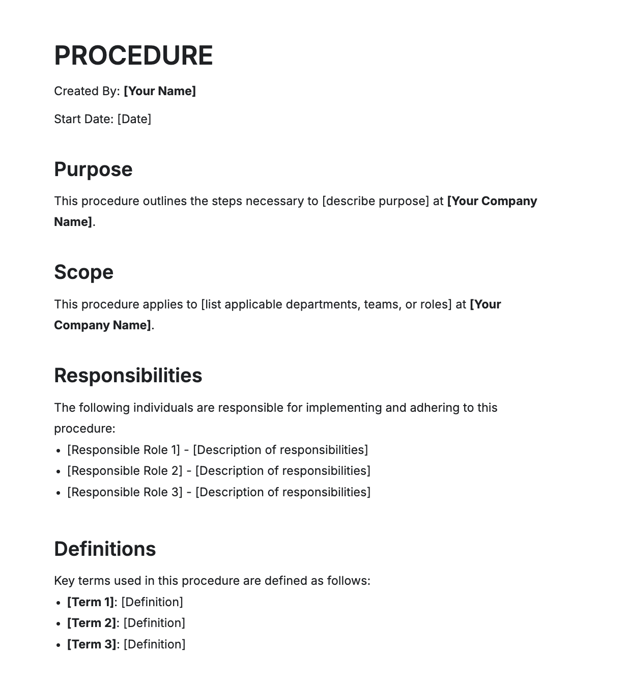 Free AI Procedure Generator, Free Procedure Maker Online Tool Free AI Procedure Generator, Free Procedure Maker Online Tool