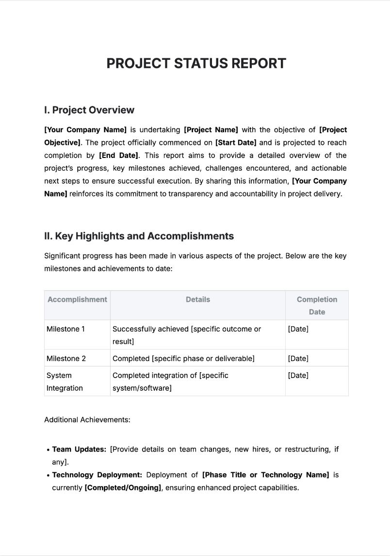 Free AI Project Status Report Generator, Project Status Report Maker Tool Free AI Project Status Report Generator, Project Status Report Maker Tool