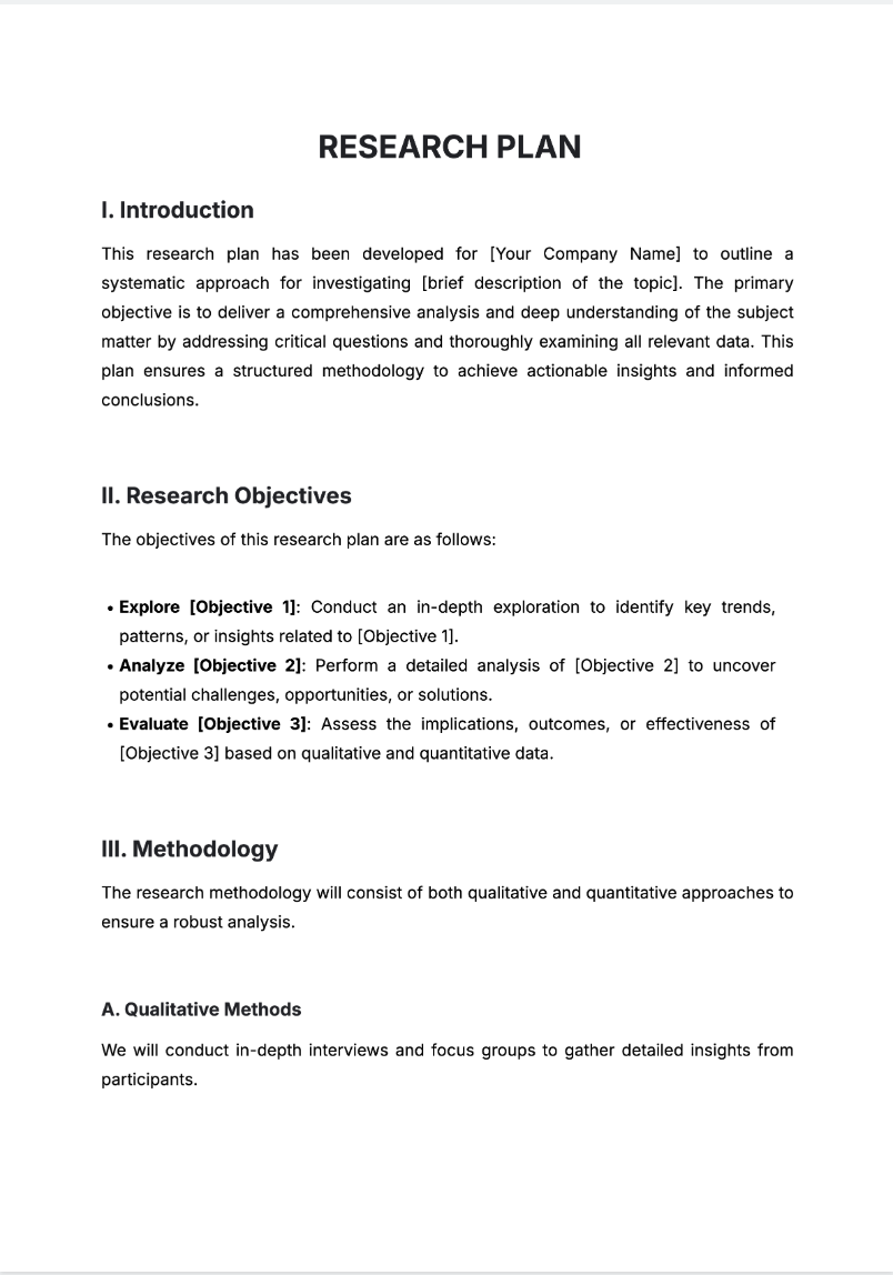 Free AI Research Plan Generator, Free Research Plan Maker Online Tool Free AI Research Plan Generator, Free Research Plan Maker Online Tool