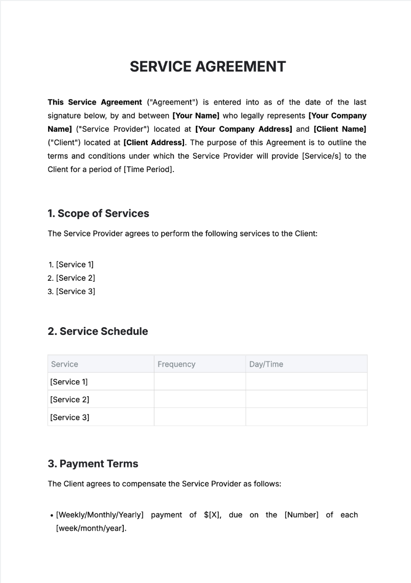 Free AI Service Agreement Generator, Free Service Agreement Maker Tool Free AI Service Agreement Generator, Free Service Agreement Maker Tool