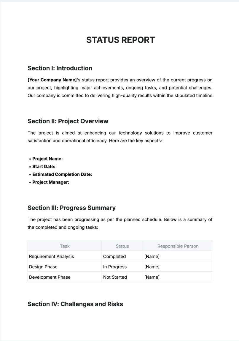 Free AI Status Report Generator, Free Status Report Maker Online Tool Free AI Status Report Generator, Free Status Report Maker Online Tool