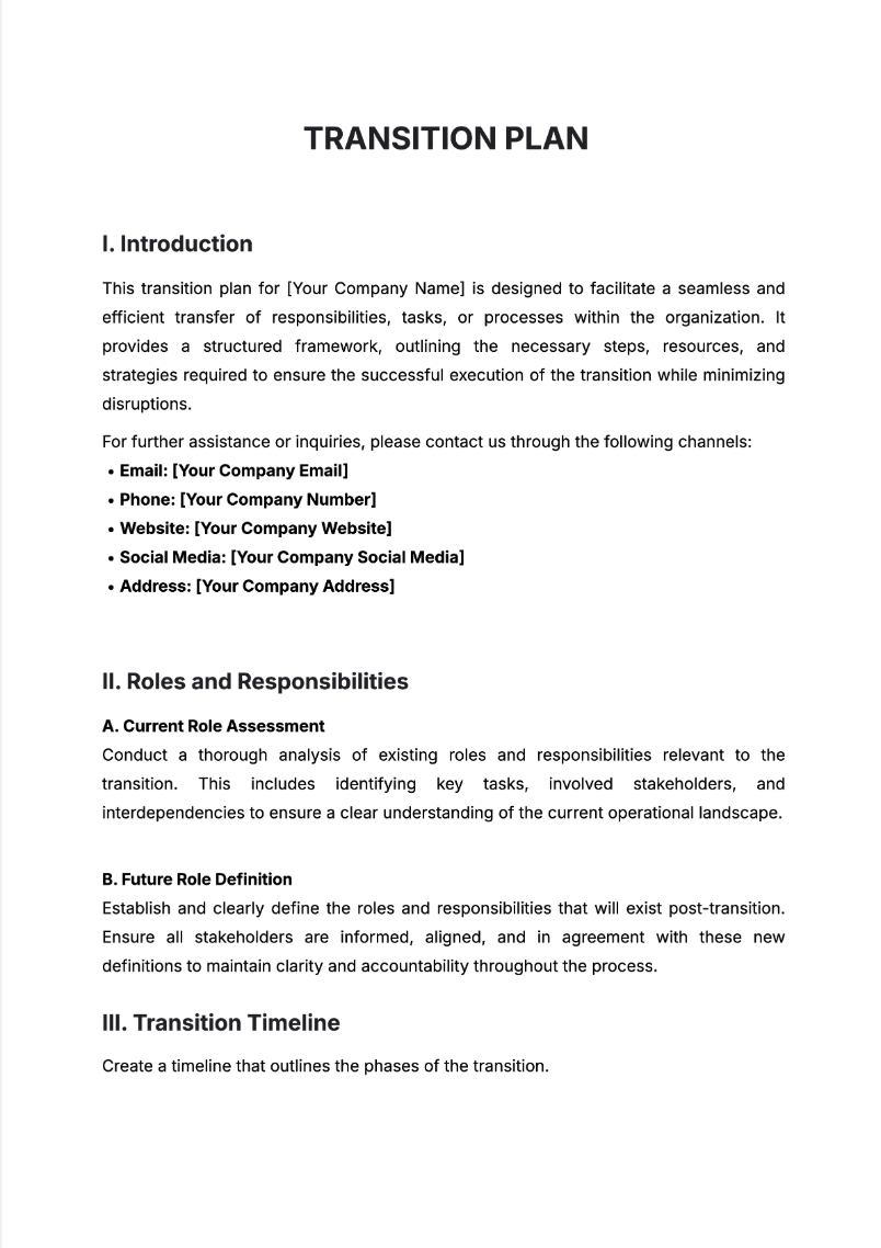 Free AI Transition Plan Generator, Free Transition Plan Maker Online Tool Free AI Transition Plan Generator, Free Transition Plan Maker Online Tool