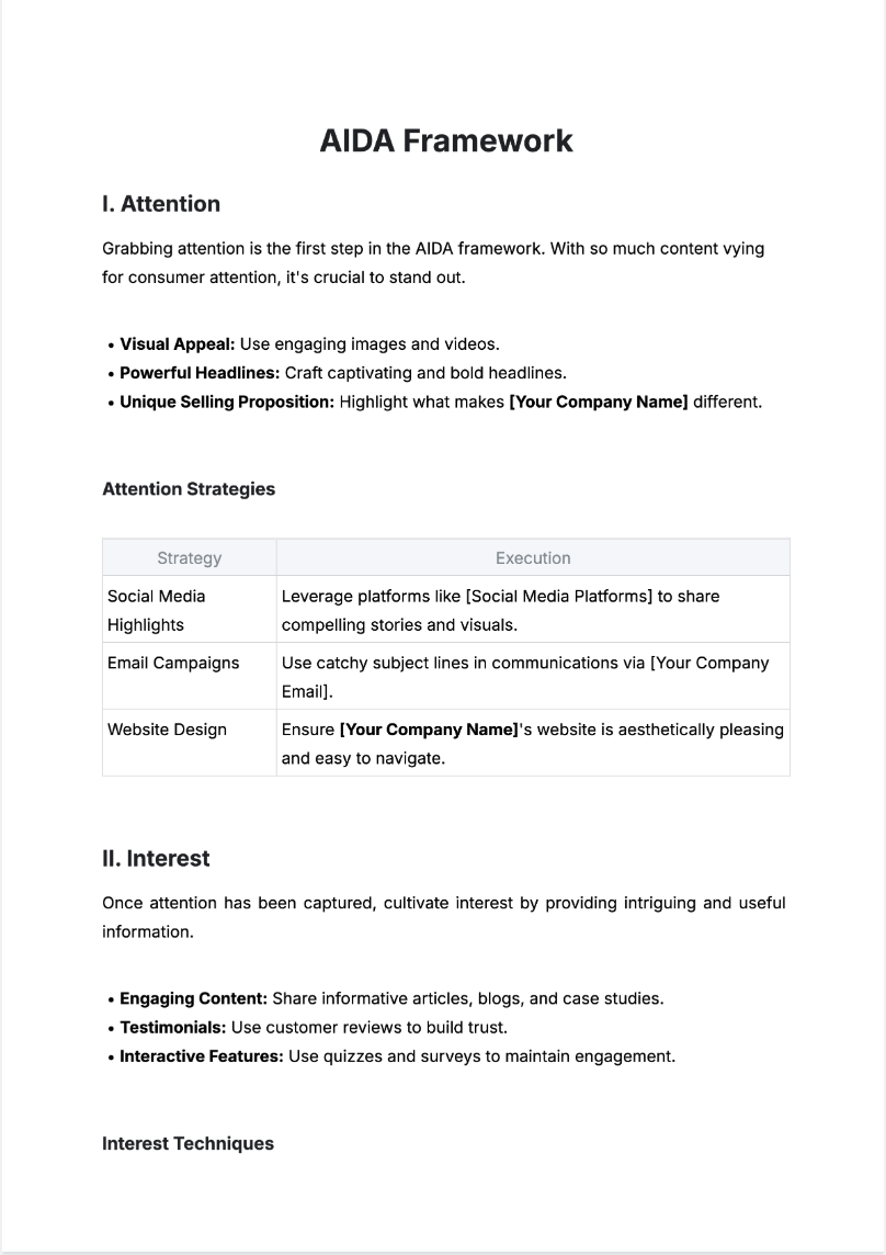 Free AIDA Framework Generator: Create Online Tool Free AIDA Framework Generator: Create Online Tool