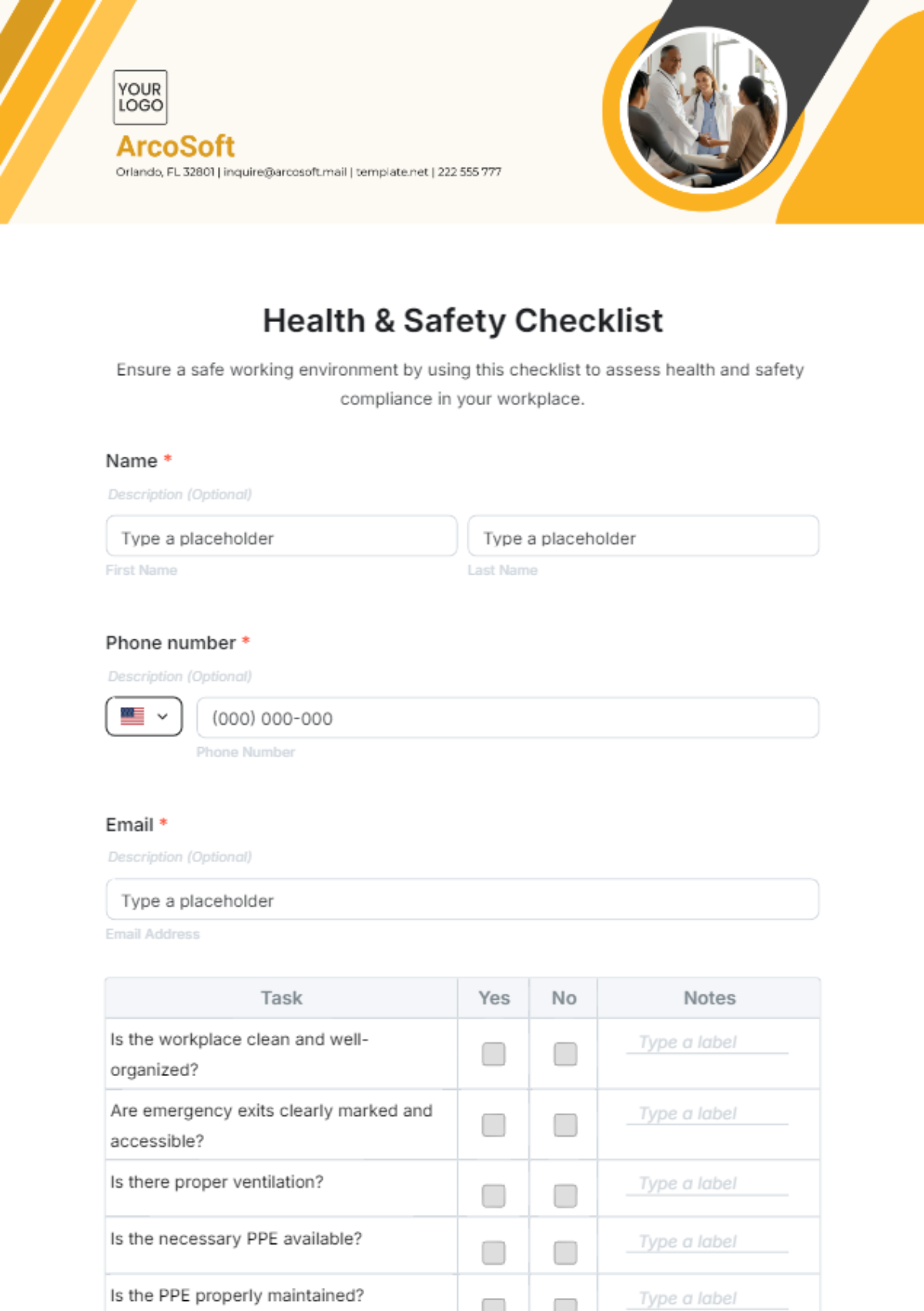 Free Health & Safety Checklist Form Template to Edit Online Free Health & Safety Checklist Form Template to Edit Online