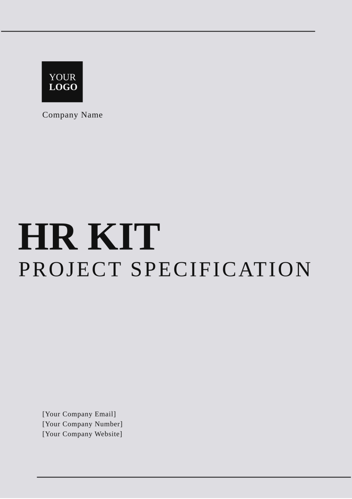 Free HR Kit Project Specification Template to Edit Online Free HR Kit Project Specification Template to Edit Online