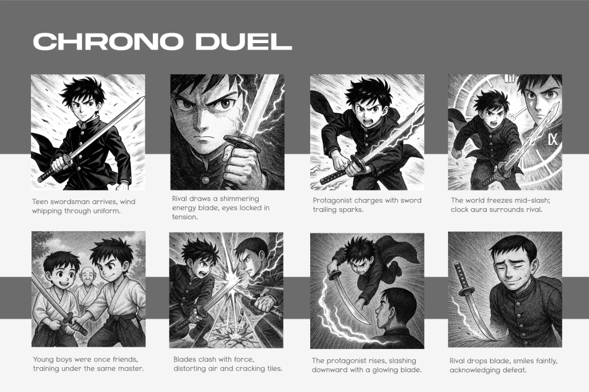 Japanese Manga Storyboard Template