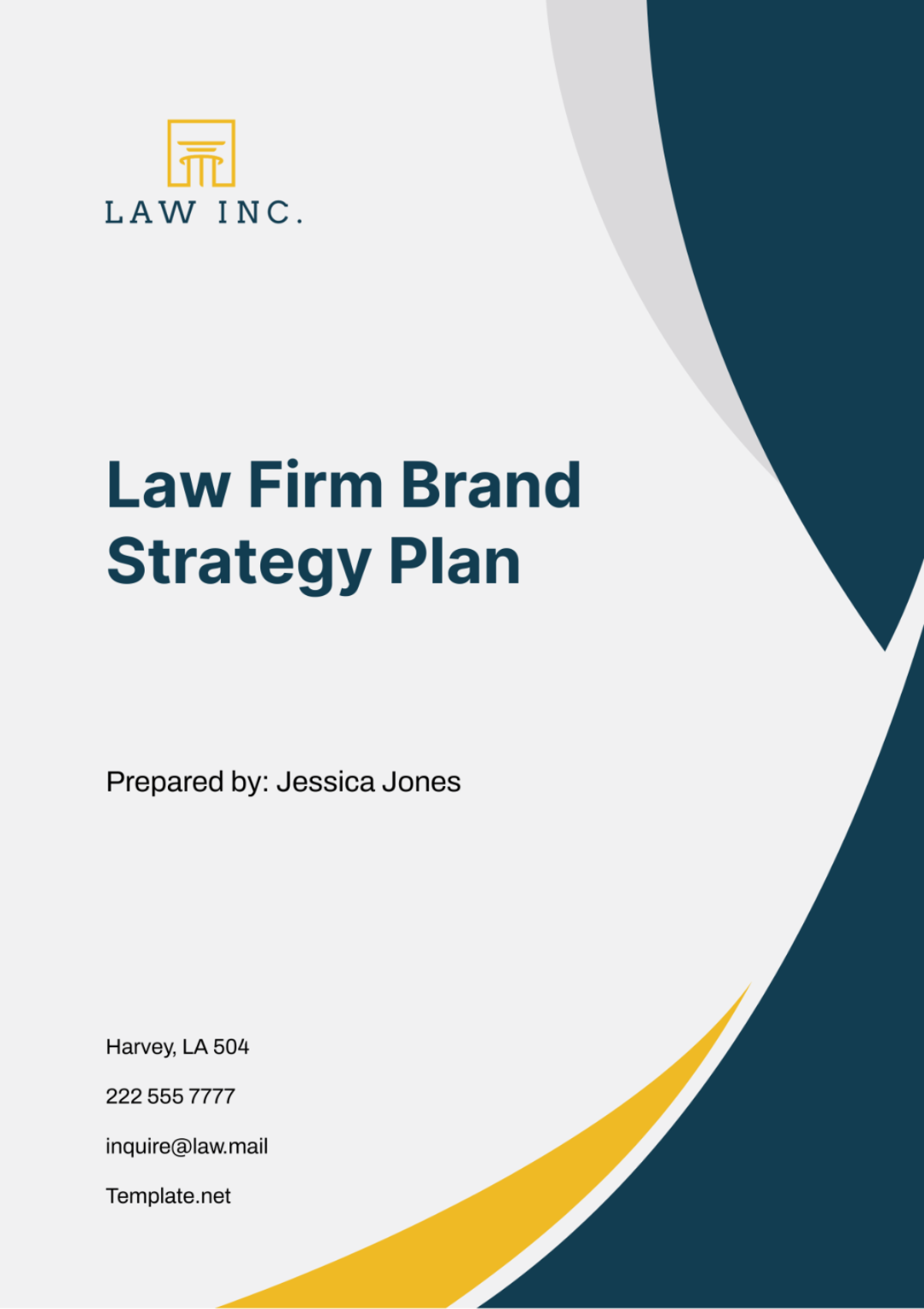 Free Law Firm Brand Strategy Template to Edit Online