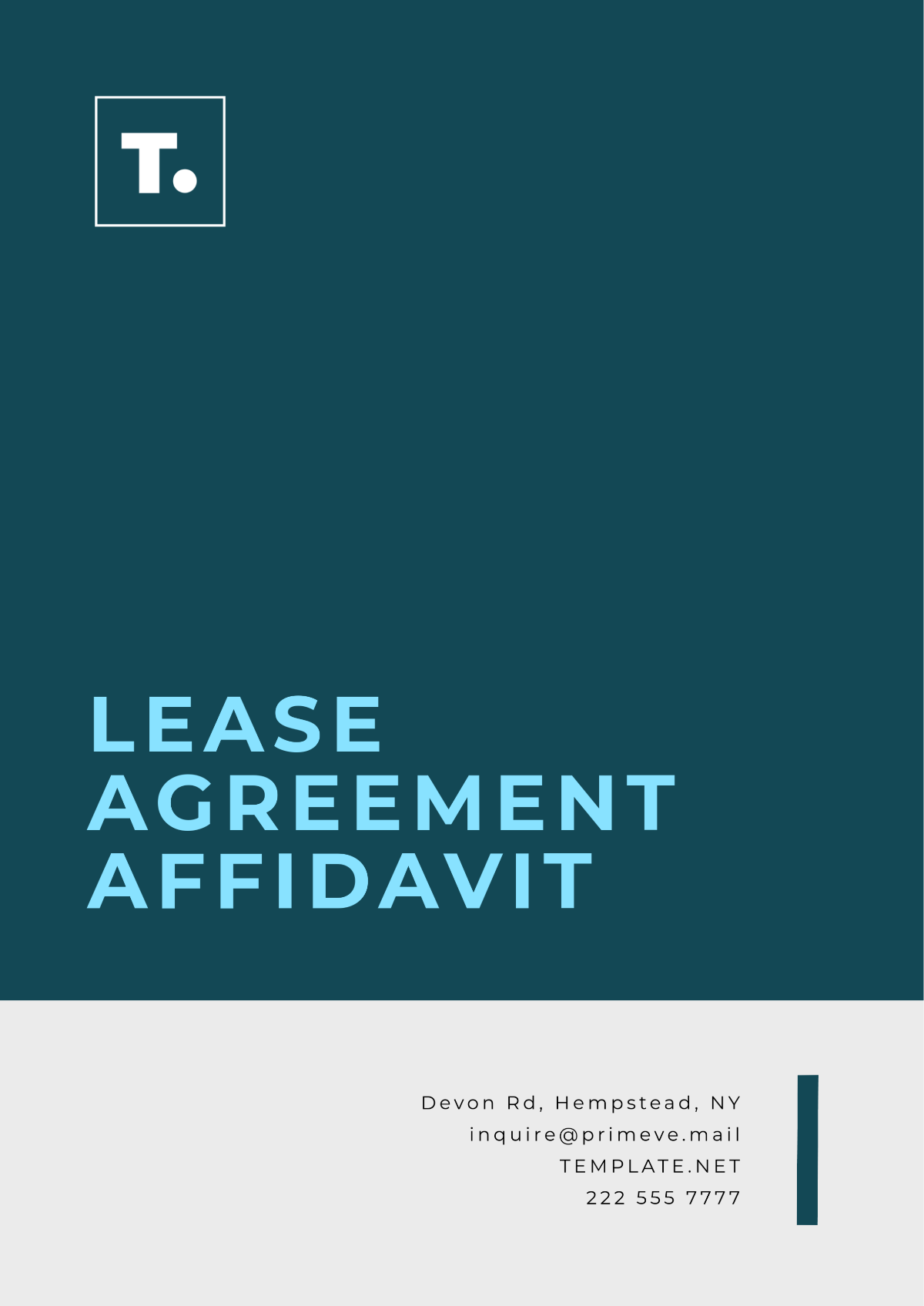 Lease Agreement Affidavit Template