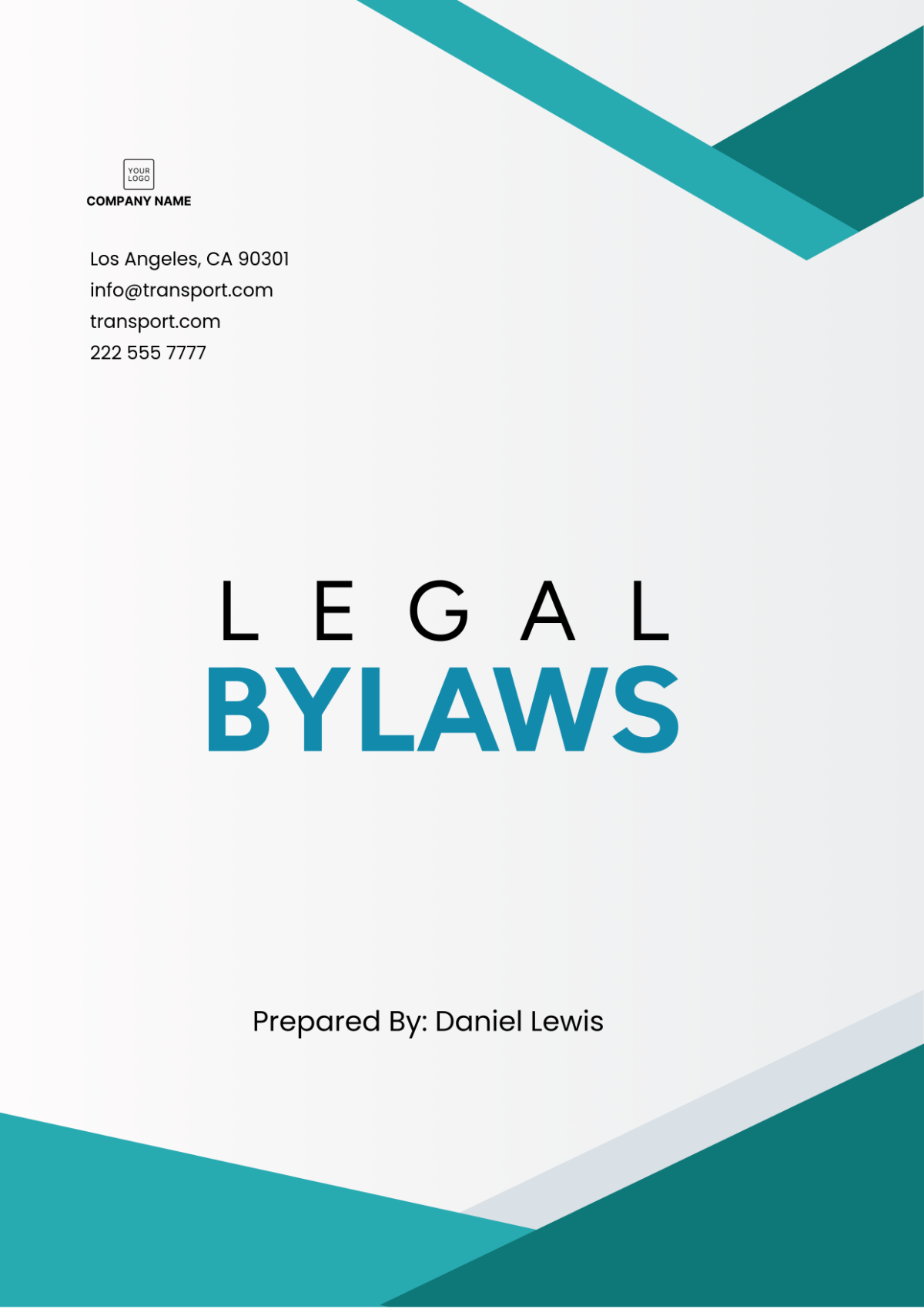 Free Legal Bylaws Template to Edit Online