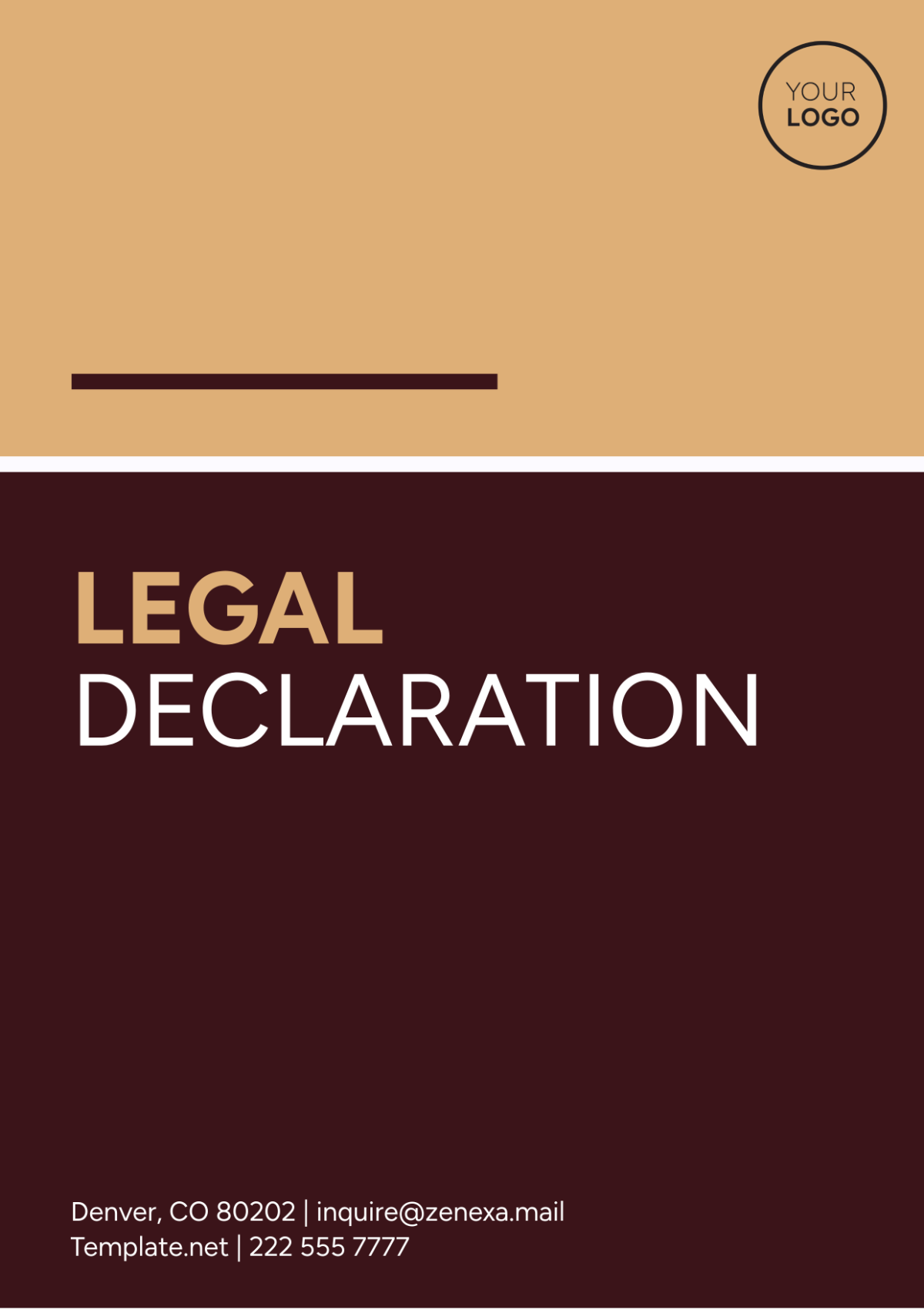 Free Legal Declaration Template to Edit Online