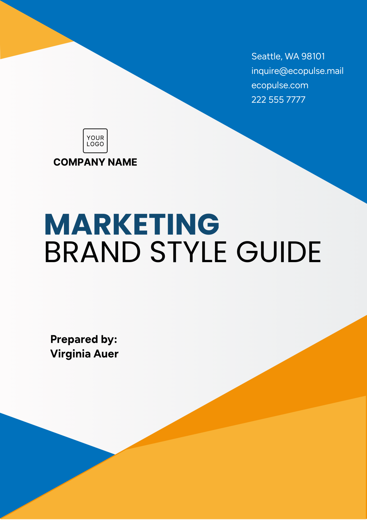 Free Marketing Brand Style Guide Template to Edit Online Free Marketing Brand Style Guide Template to Edit Online