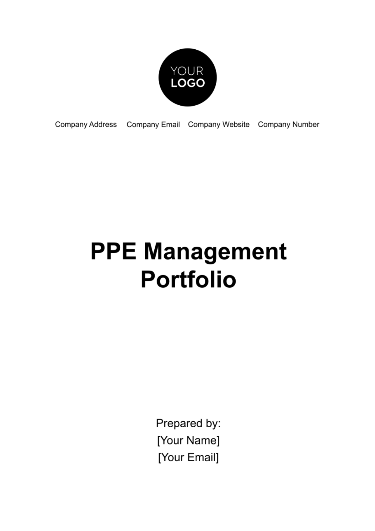 Free PPE Management Portfolio Template to Edit Online