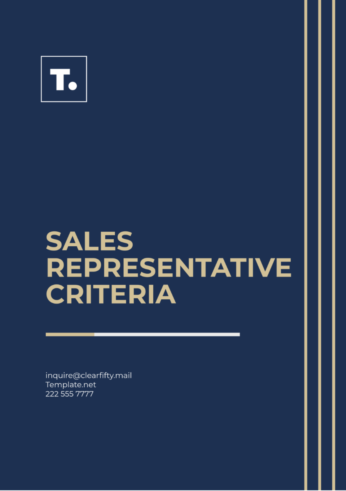Free Sales Representative Criteria Template to Edit Online