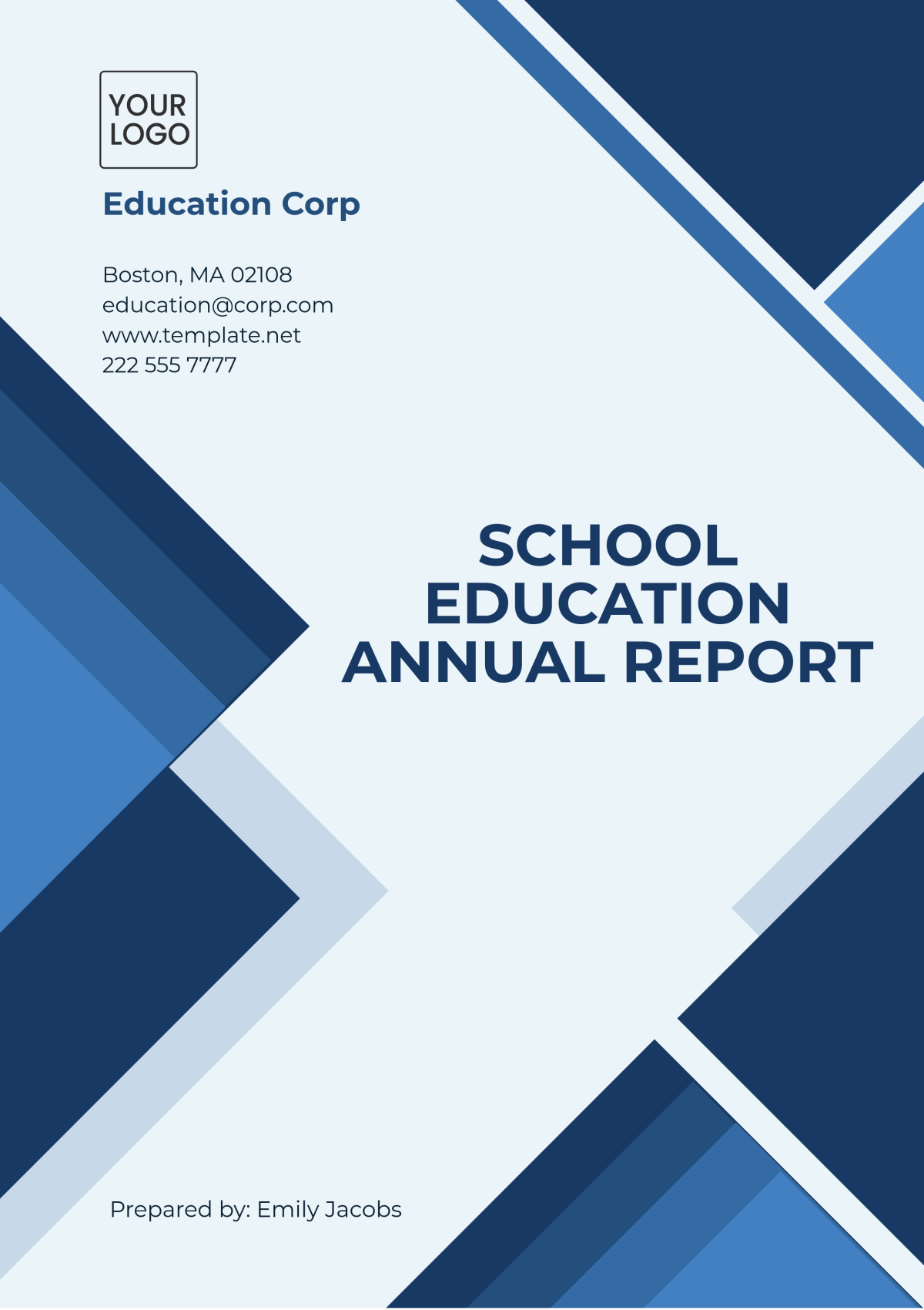 Free School Education Annual Report Template to Edit Online