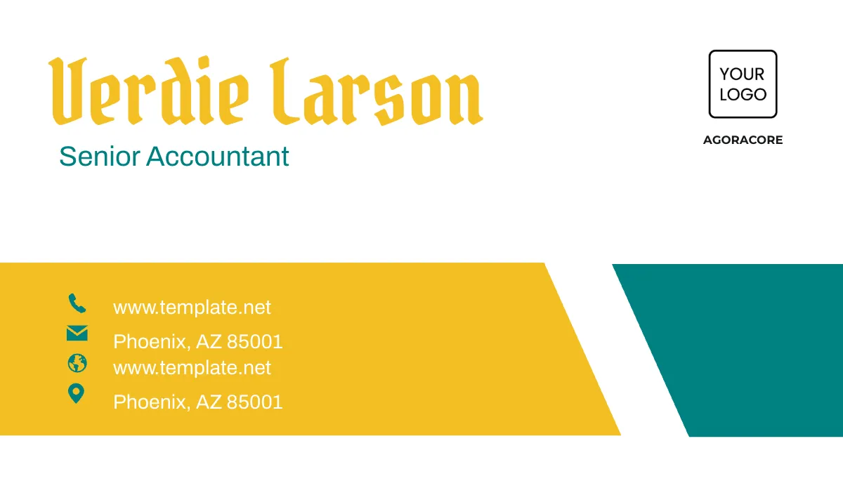 Free Senior Accountant Business Card Template to Edit Online Free Senior Accountant Business Card Template to Edit Online