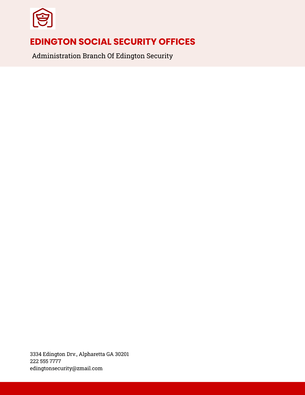 Free Social Security Administration Letterhead Template to Edit Online Free Social Security Administration Letterhead Template to Edit Online